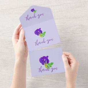 Invitation Tout En Un Fleur Violet Bloom