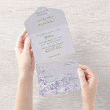 Fleurs à ressort violet poussiéreuses Mariage TOUT