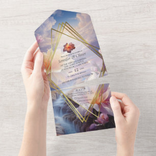 Invitation Tout En Un Fleurs mystiques du royaume surnaturel