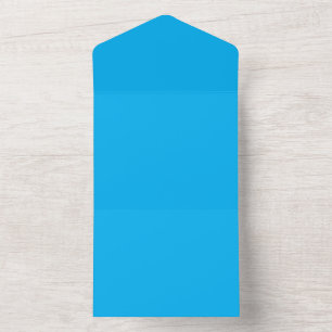 Invitation Tout En Un Fond uni bleu cyan   Style minimaliste d'été