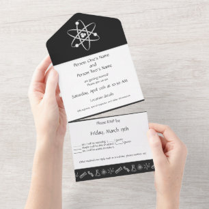 Invitation Tout En Un Forces attractives en noir