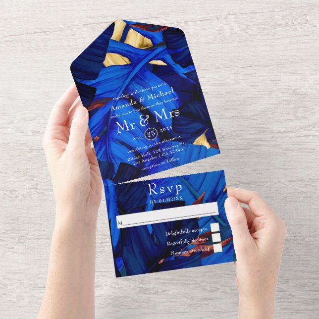 Invitation Tout En Un Forêt exotique (Déchirure)