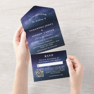 Invitation Tout En Un Galaxy Starry Night Sky Universe Mariage Nebula