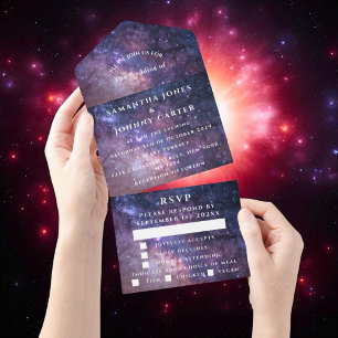 Invitation Tout En Un Galaxy Starry Night Universe Sky Mariage Nebula