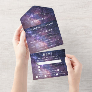 Invitation Tout En Un Galaxy Starry Night Universe Sky Mariage Nebula