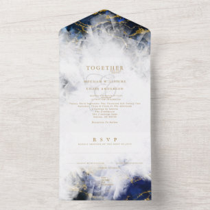 Invitation Tout En Un Géode de cristal de Lapis Lazuli élégant 