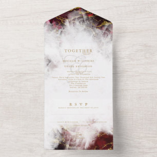 Invitation Tout En Un Géode de cristal de rubis époustouflant