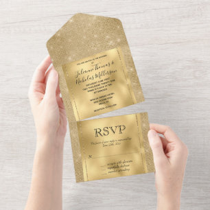 Invitation Tout En Un Glitzy Glitzy Sparkle