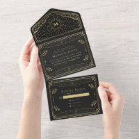 Gold Elegant Tarot Card Anniversaire