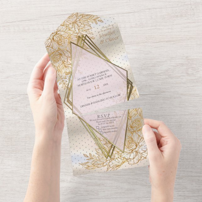 Invitation Tout En Un Gram Gold Splender (Déchirure)