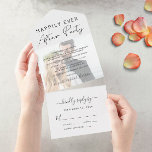 Invitation Tout En Un Heureusement Jamais Après La Réception De Mariage