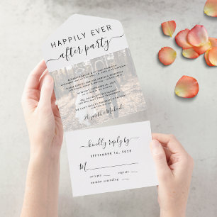Invitation Tout En Un Heureusement Jamais Après La Réception De Mariage
