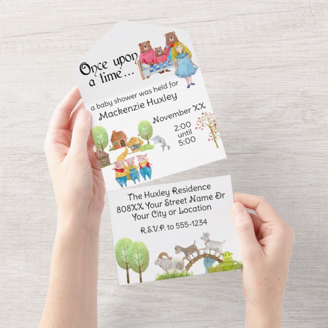 Invitation Tout En Un Histoires classiques de contes pour enfants et de  (Déchirure)