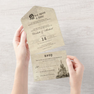 Invitation Tout En Un Il était une fois Fairy Tale Castle Mariage