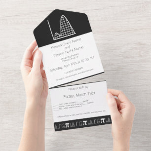 Invitation Tout En Un Il s'ajoute en noir