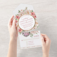 Ile tropicale Pastel Floral Mariage Tout en un I