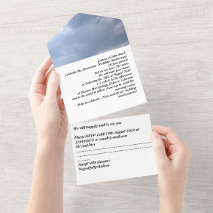 Invitation Tout En Un invitation 10e anniversaire de mariage en aluminiu