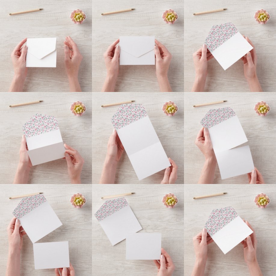 Invitation Tout En Un Invitation à un mariage Motif répété avec un oisea