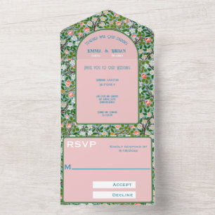 Invitation Tout En Un Invitation aux fleurs du printemps en un seul mari