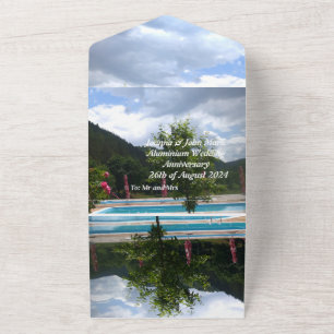 Invitation Tout En Un invitation d'anniversaire de mariage en aluminium