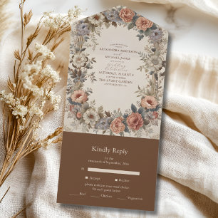 Invitation Tout En Un Jardin Botanique Mariage Art Nouveau