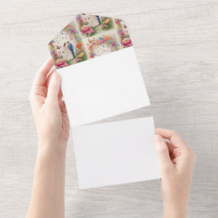 Invitation Tout En Un Jardin des rêves - Amour en pleine floraison