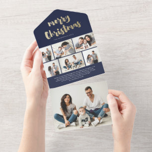 Invitation Tout En Un Joyeux Joyeux Joyeux Noël Photo Holiday
