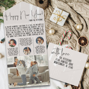 Invitation Tout En Un L'année moderne en revue Newsletter w/ Photo Keeps