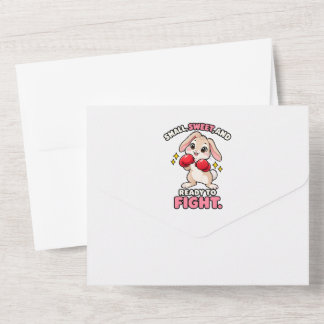 Invitation Tout En Un Lapin de boxe mignon prêt à se battre