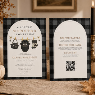 Invitation Tout en Un Little Monster Linge de Bébé Shower