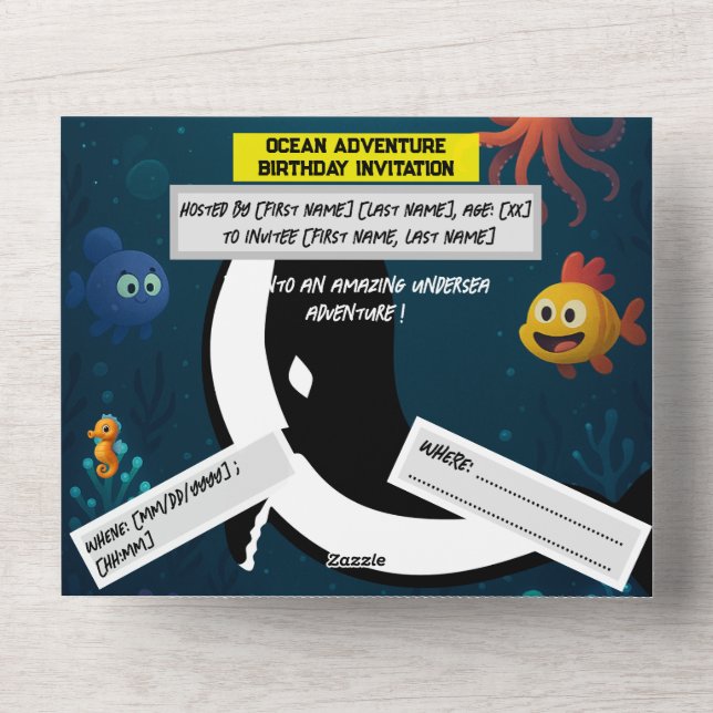 Invitation tout en un mariage (Recto)