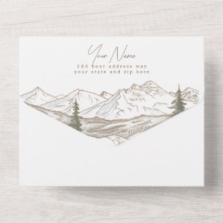 Invitation tout en un mariage