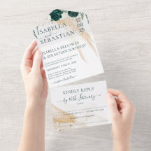 Mariage Blanc Réponse aimable Rose Émeraude Verte