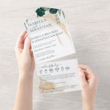 Mariage Blanc Tout compris save the date Émeraude 