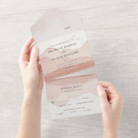 Mariage Blush Mountain Range tout en une invitatio