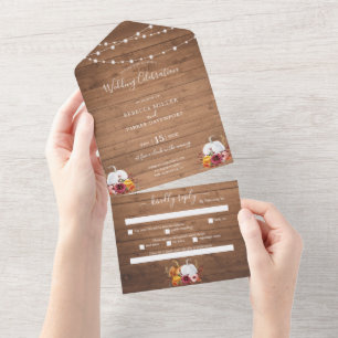 Invitation Tout En Un Mariage citrouille tout en un All In One Invitatio