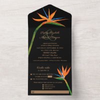 Mariage d'aquarelle Bird of Paradise