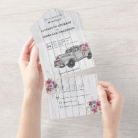 Mariage de camion vintage