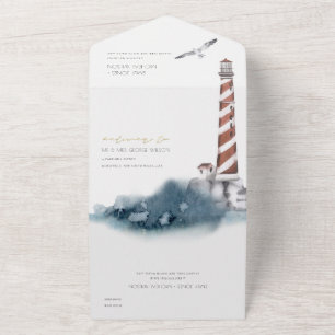 INVITATION TOUT EN UN MARIAGE DE COULEUR D'EAU DE MER ROUGE BLEU