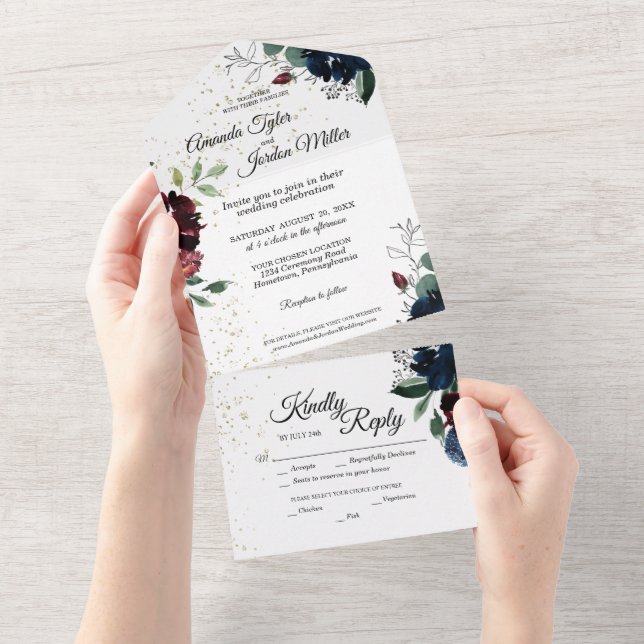 Invitation Tout En Un Mariage de fête d'été tout en un (Déchirure)