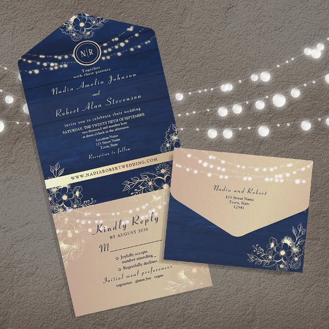 Invitation tout-en-un Mariage de la marine russe (Créateur téléchargé)