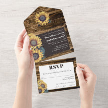 Mariage de tournesol rustique