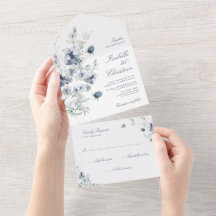 Mariage Fleur de Fauvette Dusty Blue et Feuillage