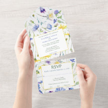 Mariage Fleur sauvage aquarelle