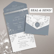 Mariage Floral Bleu Hiver