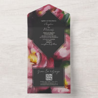 Mariage floral foncé spectaculaire botanique RSVP 
