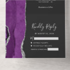 Mariage foncé moderne violet argenté