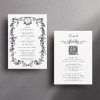 Tout en Un Mariage Français Victorien Noir & Blanc
