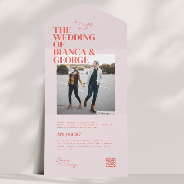 Invitation Tout En Un Mariage photo Belmont (Créateur téléchargé)