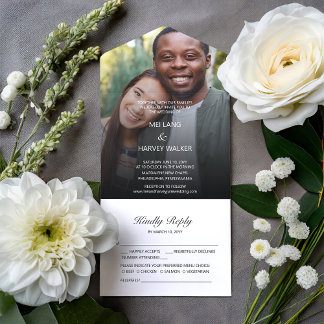 Invitation Tout En Un Mariage photo Décontracté